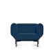 Fauteuil bleu 15 SEGMENT Prostoria, pieds noirs