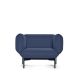 Fauteuil bleu denim 42 SEGMENT Prostoria, pieds noirs