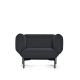 Fauteuil gris 13 SEGMENT Prostoria, pieds noirs