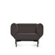 Fauteuil marron 21 SEGMENT Prostoria, pieds noirs