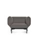 Fauteuil taupe 02 SEGMENT Prostoria, pieds noirs