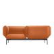 Causeuse canapé 2 places orange 05 SNAKE SEGMENT Prostoria, pieds anthracite