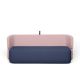 Canapé 3 places convertible REVOLVE Prostoria, assise bleu denim 42, dossier rose 19