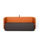 Canapé 3 places convertible REVOLVE Prostoria, assise marron 21, dossier orange 05