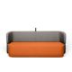 Canapé 3 places convertible REVOLVE Prostoria, assise orange 05, dossier taupe 02