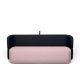 Canapé 3 places convertible REVOLVE Prostoria, assise rose 19, dossier noir 14