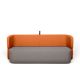 Canapé 3 places convertible REVOLVE Prostoria, assise taupe 02, dossier orange 05