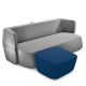 Pouf repose-pied bleu 15 et canapé convertible REVOLVE Prostoria