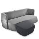 Pouf repose-pied gris 13 et canapé convertible REVOLVE Prostoria