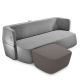 Pouf repose-pied  taupe 02 et canapé convertible REVOLVE Prostoria