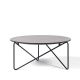 Table basse de salon POLYGON Prostoria, pied noir et plateau gris clair