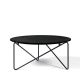 Table basse de salon POLYGON Prostoria, pied noir et plateau noir