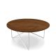 Table basse plateau noyer POLYGON Prostoria, pied blanc