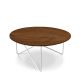 Table basse plateau noyer POLYGON Prostoria, pied blanc