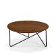 Table basse plateau noyer POLYGON Prostoria, pied noir