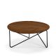 Table basse plateau noyer POLYGON Prostoria, pied noir