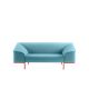 Canapé 2 places SEAM Prostoria, tissu Steelcut Trio bleu bondi, structure rouge