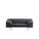 Canapé 2 places SEAM Prostoria, tissu Steelcut Trio gris foncé, structure rouge