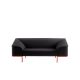 Canapé 2 places SEAM Prostoria, tissu Steelcut Trio noir, structure rouge
