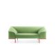 Canapé 2 places SEAM Prostoria, tissu Steelcut Trio vert tilleul, structure rouge