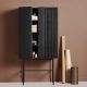 Buffet haut ARRAY Woud, finition chêne laqué noir