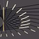 Détail de la suspension LEDs M101 design Henri Bursztyn, finition noir