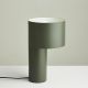 Lampe de table design TANGENT Woud, coloris vert forêt