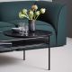 Table basse design ovale VERDE Woud avec plateau marbre