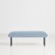 Banc design NAKKI BENCH Woud, tissu Steelcut trio bleu ciel