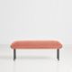 Banc design NAKKI BENCH Woud, tissu Steelcut trio rose corail