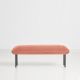 Banc design NAKKI BENCH Woud, tissu Steelcut trio rose corail