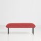 Banc design NAKKI BENCH Woud, tissu Step rouge capucine