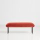 Banc design NAKKI BENCH Woud, velours Harald corail