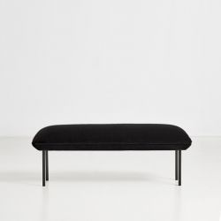 Banc design NAKKI BENCH Woud, velours Ontario noir