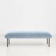 Banc long NAKKI OTTOMAN Woud, tissu Steelcut trio bleu ciel