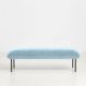 Banc long NAKKI OTTOMAN Woud, tissu Step bleu ciel