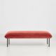 Banc long NAKKI OTTOMAN Woud, velours Harald corail