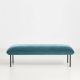 Banc long NAKKI OTTOMAN Woud, velours Ontario turquoise