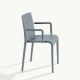 Fauteuil gris petit-gris NASSAU 534 Metalmobil