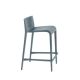 Chaise de bar gris petit-gris NASSAU 537 Metalmobil, hauteur d'assise 66 cm