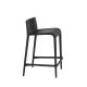 Chaise de bar noir NASSAU 537 Metalmobil, hauteur d'assise 66 cm