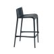 Chaise de bar anthracite NASSAU 537 Metalmobil, hauteur d'assise 76 cm