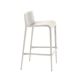 Chaise de bar blanche NASSAU 537 Metalmobil, hauteur d'assise 76 cm