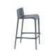 Chaise de bar gris petit-gris NASSAU 537 Metalmobil, hauteur d'assise 76 cm