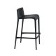 Chaise de bar noir NASSAU 537 Metalmobil, hauteur d'assise 76 cm