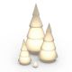 Sapins design lumineux FOREST Vondom, lumière LED blanche en hauteurs 1 m, 2 m et 1,50 m 