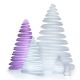 Sapin design lumineux CHRISMY hauteur 1,5m Vondom, lumière LED RVB avec lampes sapins de hauteurs variées