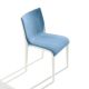 Chaise rembourrée NASSAU 533 M Metalmobil, chassis blanc, tissu Medley bleu ciel