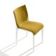 Chaise rembourrée NASSAU 533 M Metalmobil, chassis blanc, tissu Medley ocre jaune