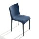 Chaise rembourrée NASSAU 533 M Metalmobil, chassis anthracite, tissu Medley bleu turquin